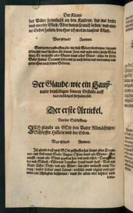 "Der Glaube / wie ein Hausvater [...] seinem Gesinde [...] fürhalten soll