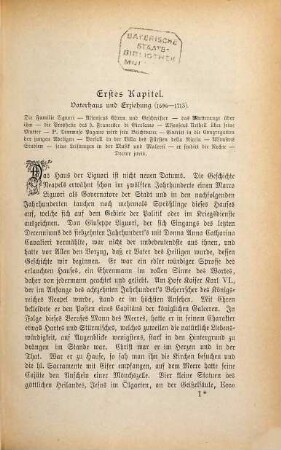 Leben des heiligen Bischofs und Kirchenlehrers Alfonsus Maria de Liguori, I