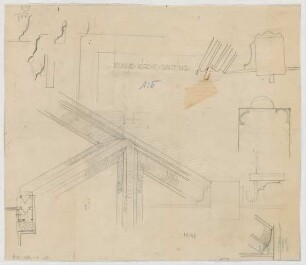 Fischer, Theodor; Gauting / Starnberg (Bayern); Ev. Christuskirche - Dachstuhl (Details)