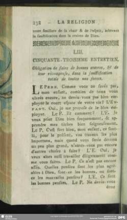 LIII. Cinquante-Troisieme Entretien