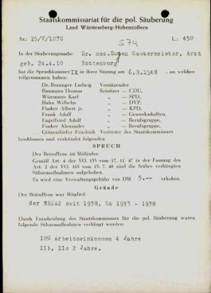 Sautermeister, Eugen, Dr.