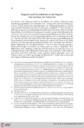 Regnum und Sacerdotium in der Region. Das Sachsen der Salierzeit