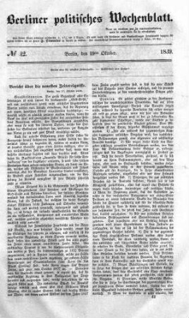 No 42, 19. Oktober 1839