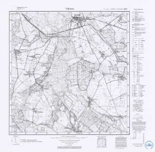 1942 Tribsees, Meßtischblatt (4cm - Karte)