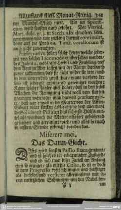 Miserere mei. Das Darm-Gicht