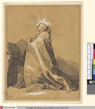 [A kneeling Saint in Prayer; Betender Heiliger]