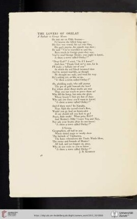The Lovers of Orelay: A Ballade to George Moore [poem]