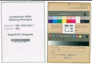 Entnazifizierung Margarete Kappelhoff , geb. 09.06.1893 (Lehrerin)