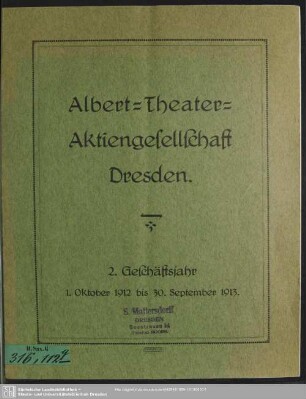 2.1912/13(1914): Geschäftsjahr