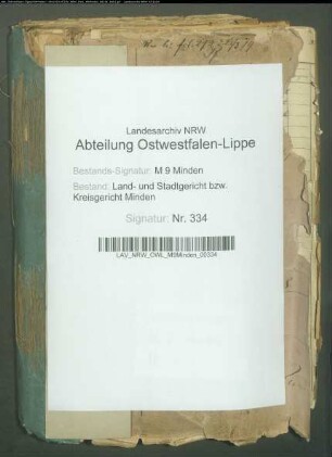 Erblegitimationen. Kreisgericht Minden