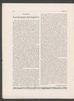 Los tiranos del espíritu