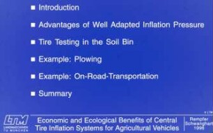 Economic and Ecological Benefits of Central Tire Inflation Systems for Agricultural Vehicles