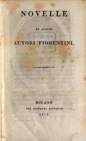 Novelle di alcuni autori fiorentini