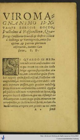 Epistola Nuncupatoria.