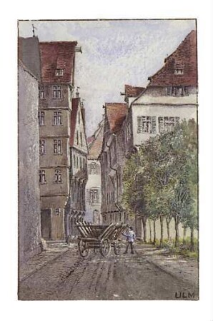Lange Straße nach Osten (Areal der späteren Neuen Straße). Um 1882