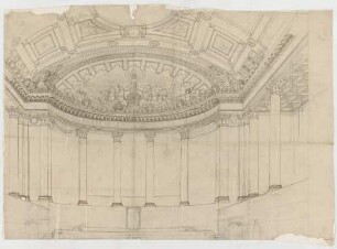 Thiersch, Friedrich von; Wiesbaden; Kurhaus - Innenraum (Perspektive)