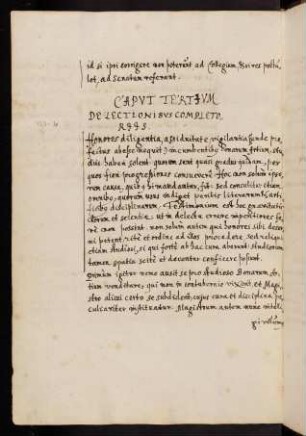 Caput Tertium. De Lectionibus Completoriis.