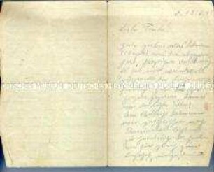 Brief einer Jüdin aus dem KZ Theresienstadt - Familienkonvolut