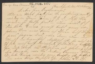 Postkarte an Wilhelm Engelmann : 15.02.1886