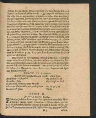 Caput II. De Periodi Judaicae Epocha.