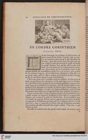 De l’Ordre Corinthien: Chapitre XXVI