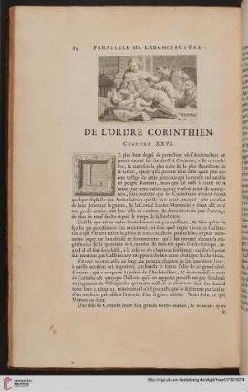 De l’Ordre Corinthien: Chapitre XXVI