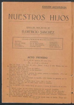 1922006000: Nuestros hijos : drama en tres actos