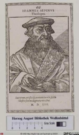 Bildnis Johannes Aepinus (eig. Huck, Hoeck oder Hoch)