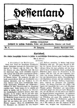 Nr. 8, Zweites April-Heft 1915