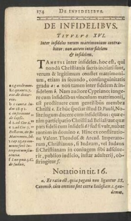 De Infidelibus. Titulus XVI.