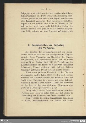 II. Geschichtliches und Bedeutung des Verfahrens