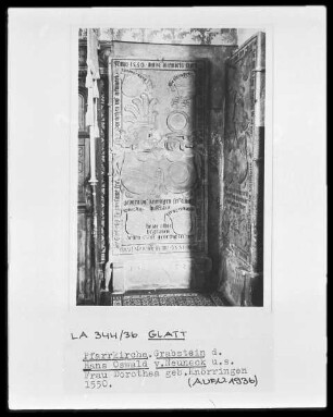 Grabstein des Hans Oswald von Neuneck und seiner Frau Dorothea geborene Knörringen