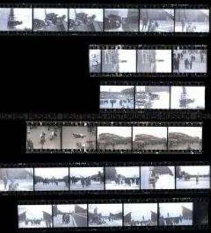 Schwarz-Weiß-Negative mit Aufnahmen von der Einweihung des russischen Ehrenmals in Treptow