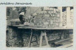 Foto des im Bau befindlichen Hochbehälters in Schnierlach für den Wasserleitungsbau Schnierlach (Lapoutroie) - Eschelmer (Hachimette)