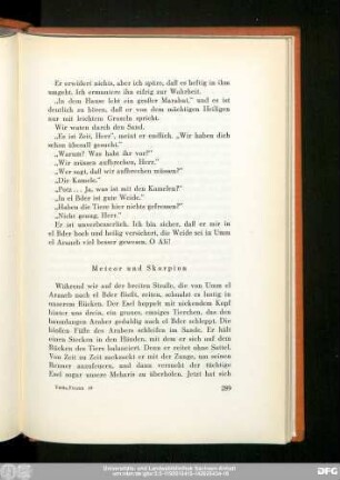 Meteor und Skorpion