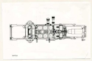Elektronenmikroskop KEM1: Zeichnung der Mikroskop-Röhre, Foto 1959