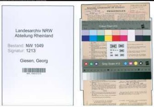 Entnazifizierung Georg Giesen , geb. 02.04.1901 (Apotheker)