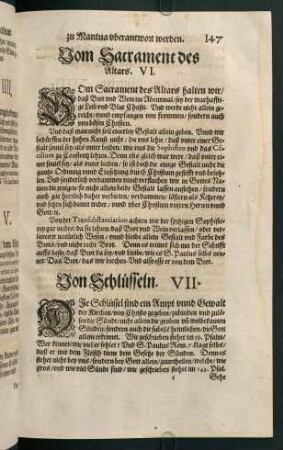 "Vom Sacrament des Altars. VI."