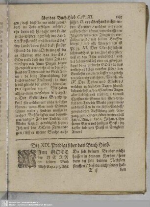 Die XIX. Predigt über das Buch Hiob