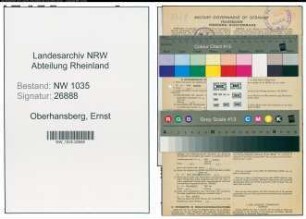 Entnazifizierung Ernst Oberhansberg , geb. 17.02.1909 (Kaufmaennischer Angestellter)