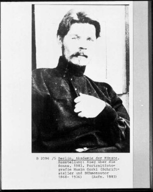 Aufnahme von Maxim Gorki (1868-1936), Schriftsteller und Bühnenautor