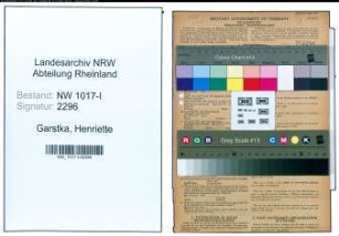 Entnazifizierung Henriette Garstka , geb. 25.10.1908 (Haustochter)