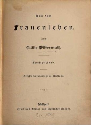 Aus dem Frauenleben, 2
