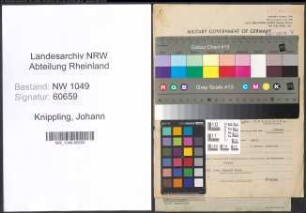 Entnazifizierung Johann Knippling , geb. 09.08.1910 (Molkereiarbeiter)