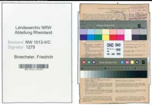 Entnazifizierung Friedrich Broecheler , geb. 18.08.1898 (Kaufmann)