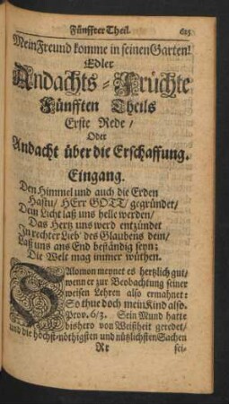 Fünfften Theils