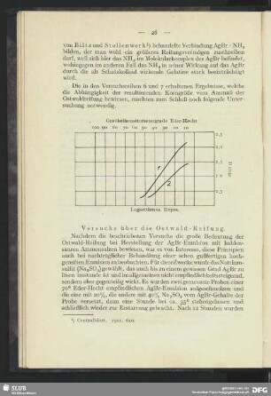 Versuche über die Ostwald-Reifung