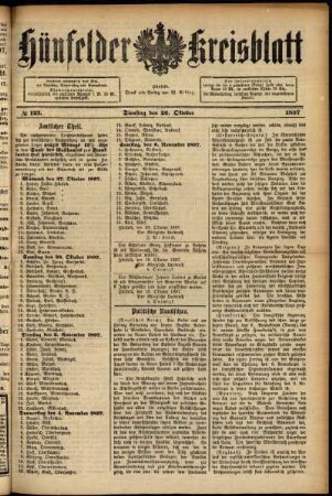 Ausgabe vom Dienstag, den 26. Oktober 1897.