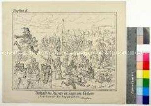 Karikatur auf Kaiser Napoleon III. im Hauptquartier zu Châlons während des Deutsch-Französischen Krieges