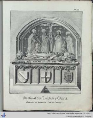 Grabmal des Bischofes Otto III, Markgrafen von Hochberg im Dome zu Constanz